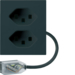 WH37687105D FLF prise 2xT23 Technofil L2 noir