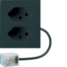 WH37687605D FLF Steckdose 2xT13 Power L1 Schwarz