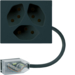 WH37732105D FLF Steckdose 3xT13 Technofil L1 Schwarz